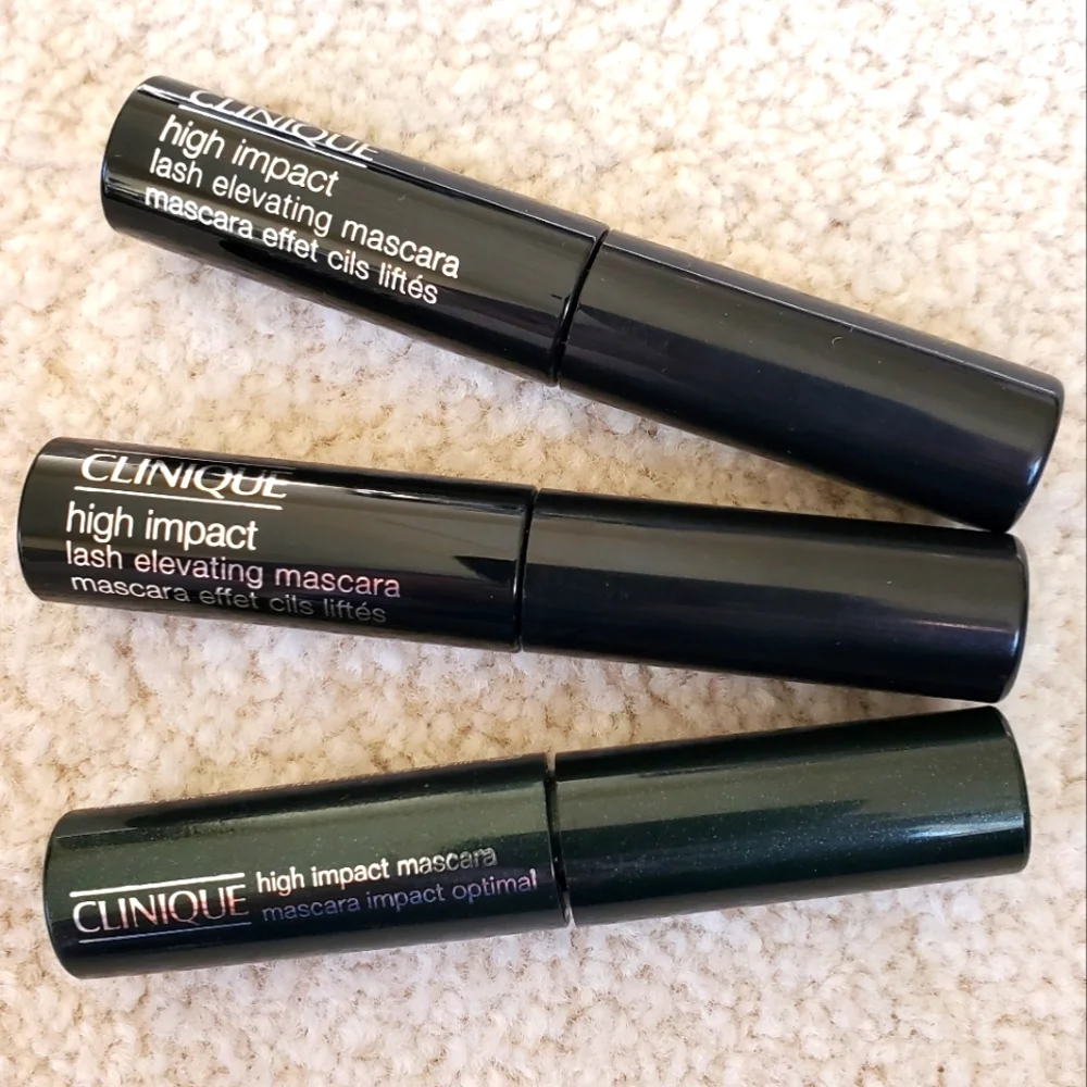 3x Clinique High Impact Mascara Travel Size Black 01